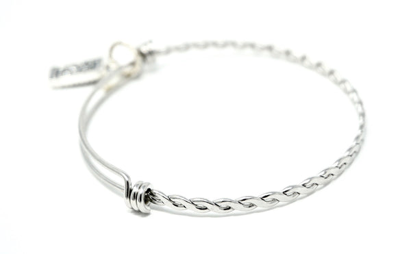 Life Without Ed® Silver Bracelet and Charm
